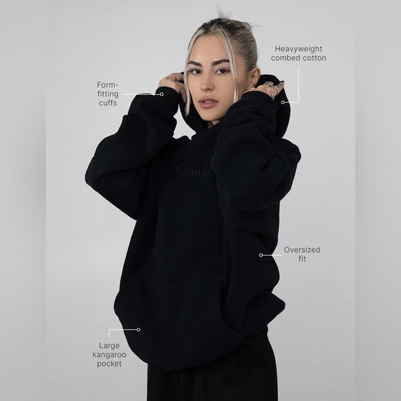 comfrt Tops - Black Comfrt Hoodie never worn (accidentally bought two) SIZE: M